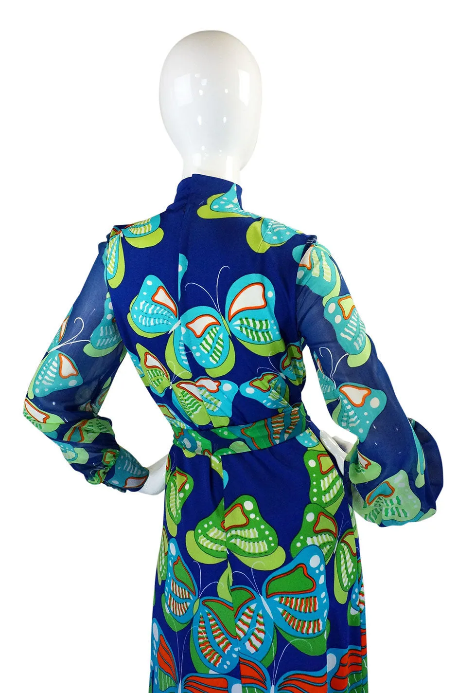 1960s Butterfly Print La Mendola Maxi