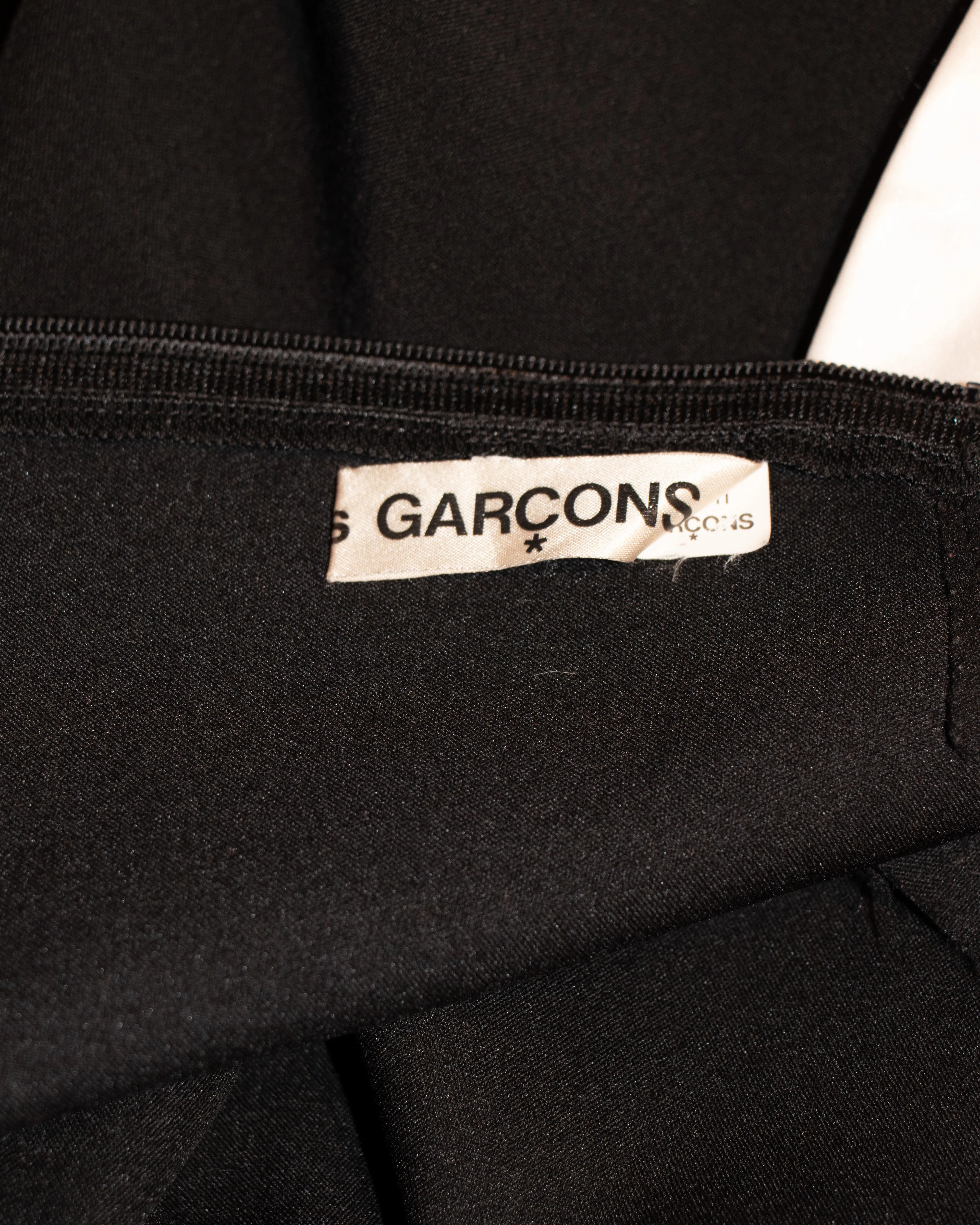 1980s Comme des Garçons Black Dress With Asymmetrical Collar M