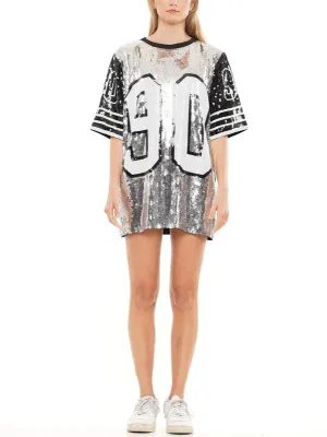 90 Sequin T-shirt Dress Jersey