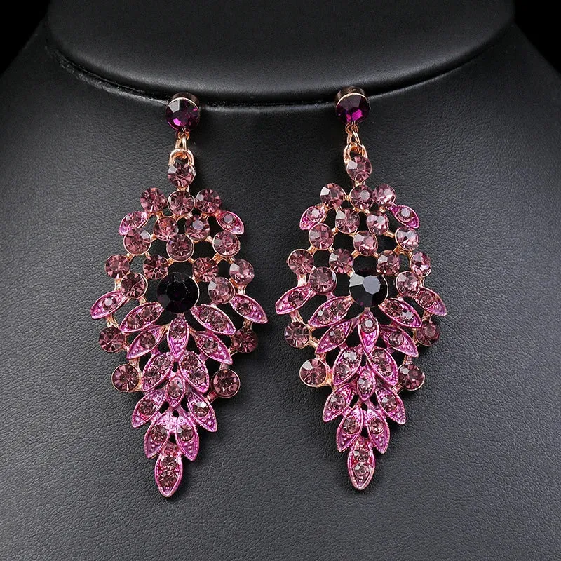 Affordable Elegance Luxury Crystal Rhinestone Necklace and Earrings - Bridal Accessories - Quinceanera Fashion Jewel