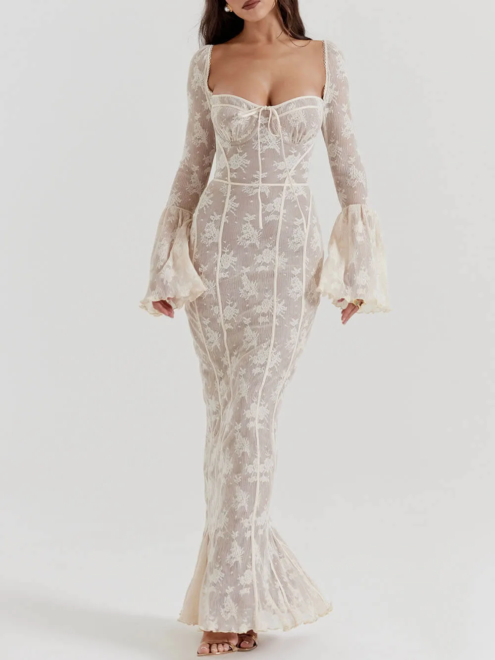 Antoinette-Elegance Lace Maxi Dress