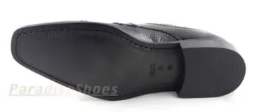 Bettaccini Men's Cup Toe Black Leather Hand Made Dress Shoes Made In Italy 29949