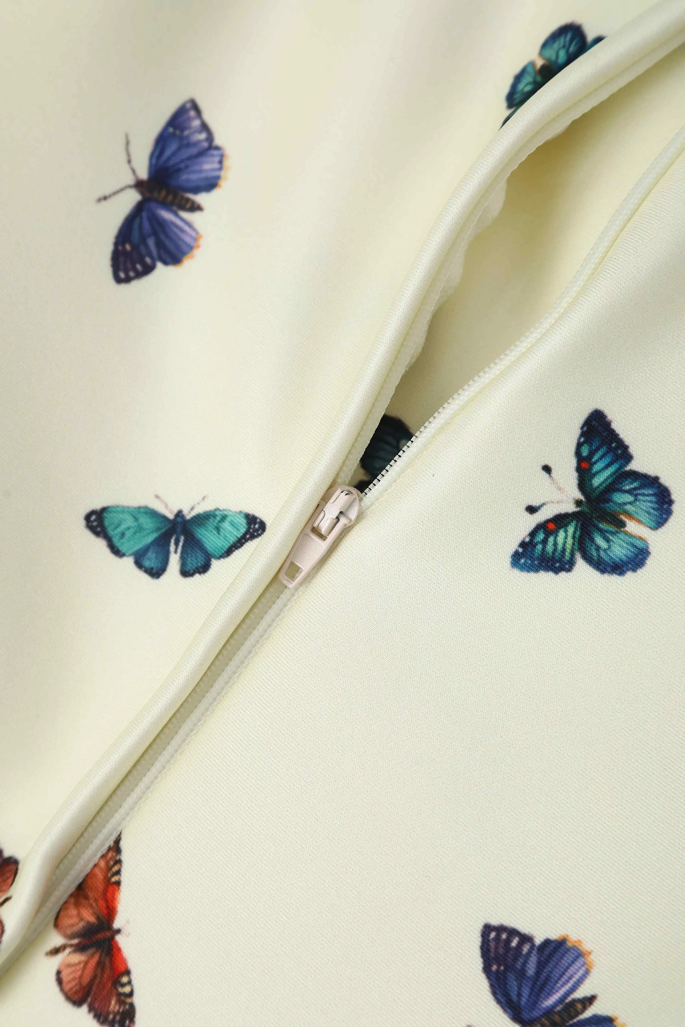 Beverly Butterfly Garden Off Shoulder Dress