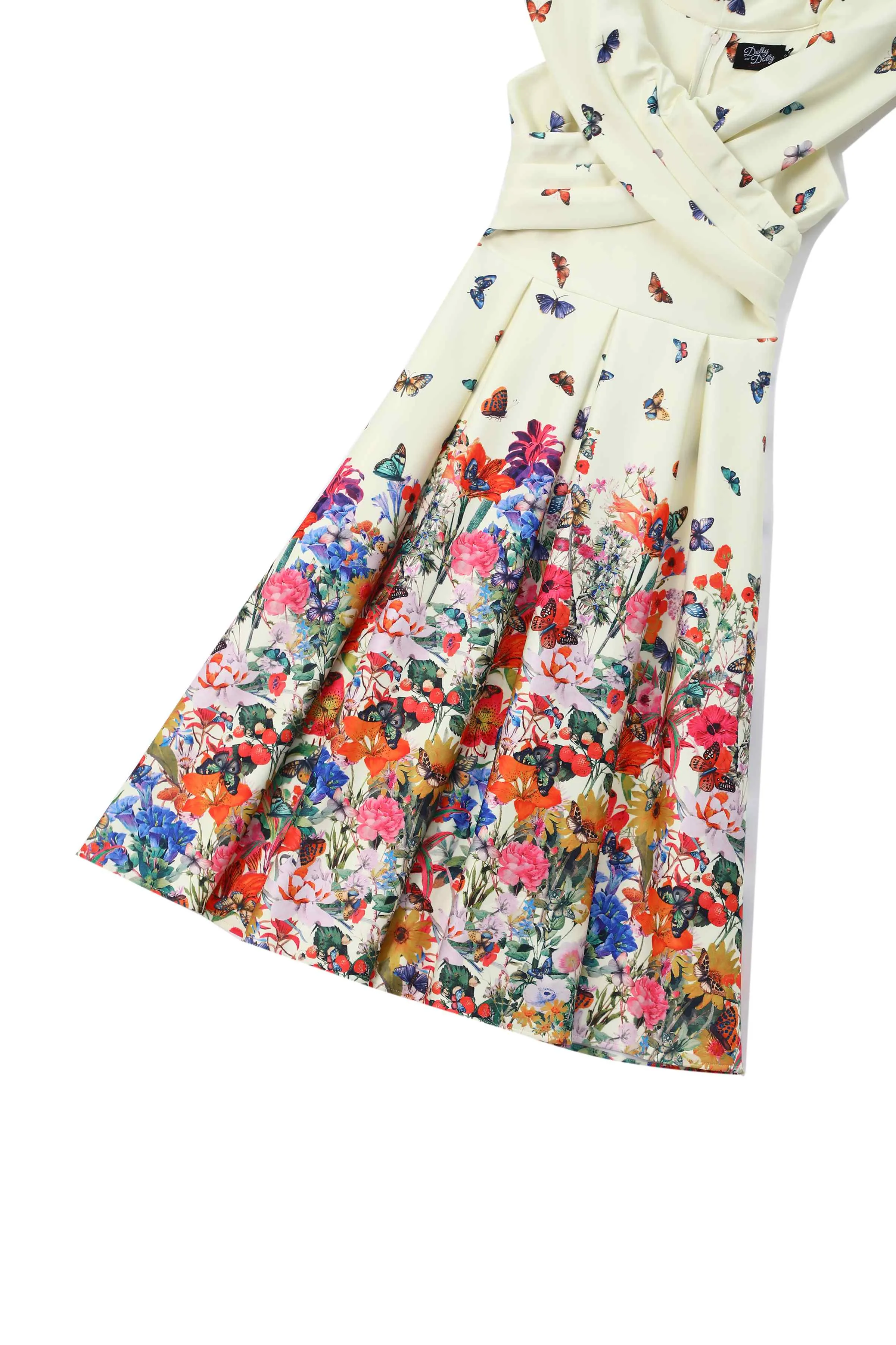 Beverly Butterfly Garden Off Shoulder Dress