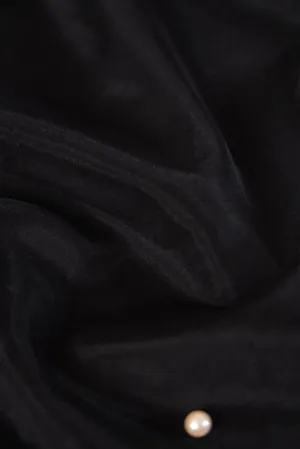 Black Dyed Organza Fabric
