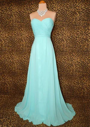 Bridesmaid Gown Blue Prom Dresses, Chiffon Prom Gown Simple Bridesmaid Dress, Evening Dresses, Fall Wedding Gowns