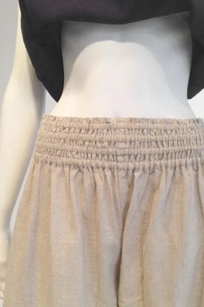 Button Palazzo Pant in Natural Roma