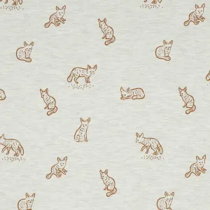 Cotton Jersey Melange  -  Foxes