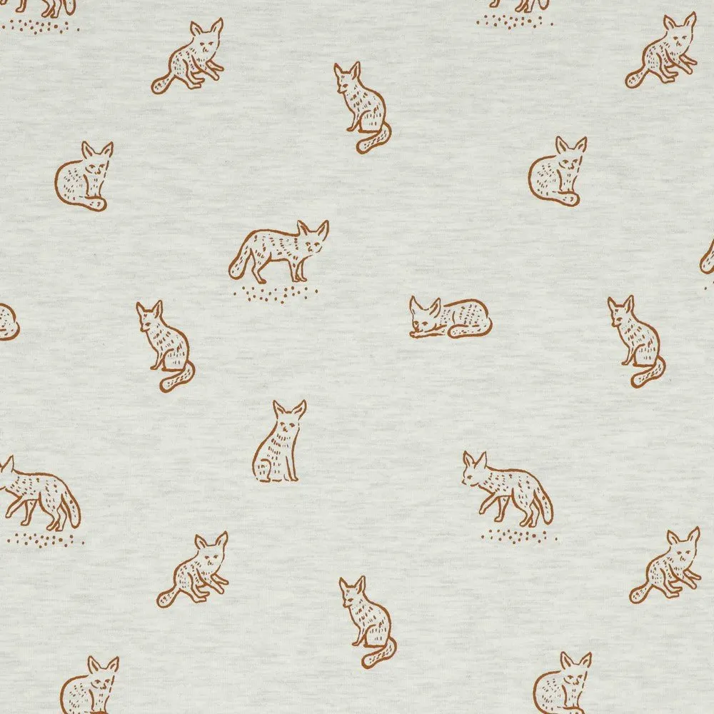 Cotton Jersey Melange  -  Foxes