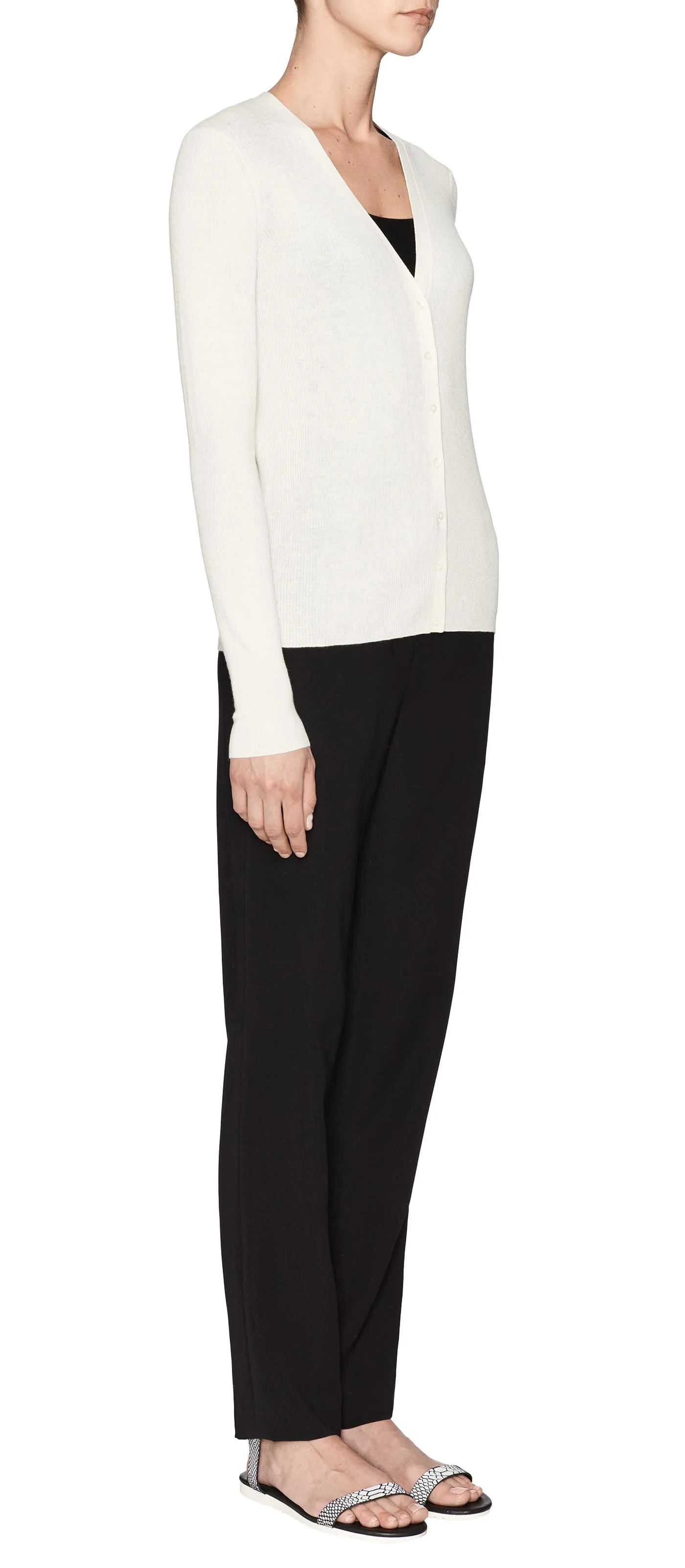 COTTON V-NECK CARDIGAN