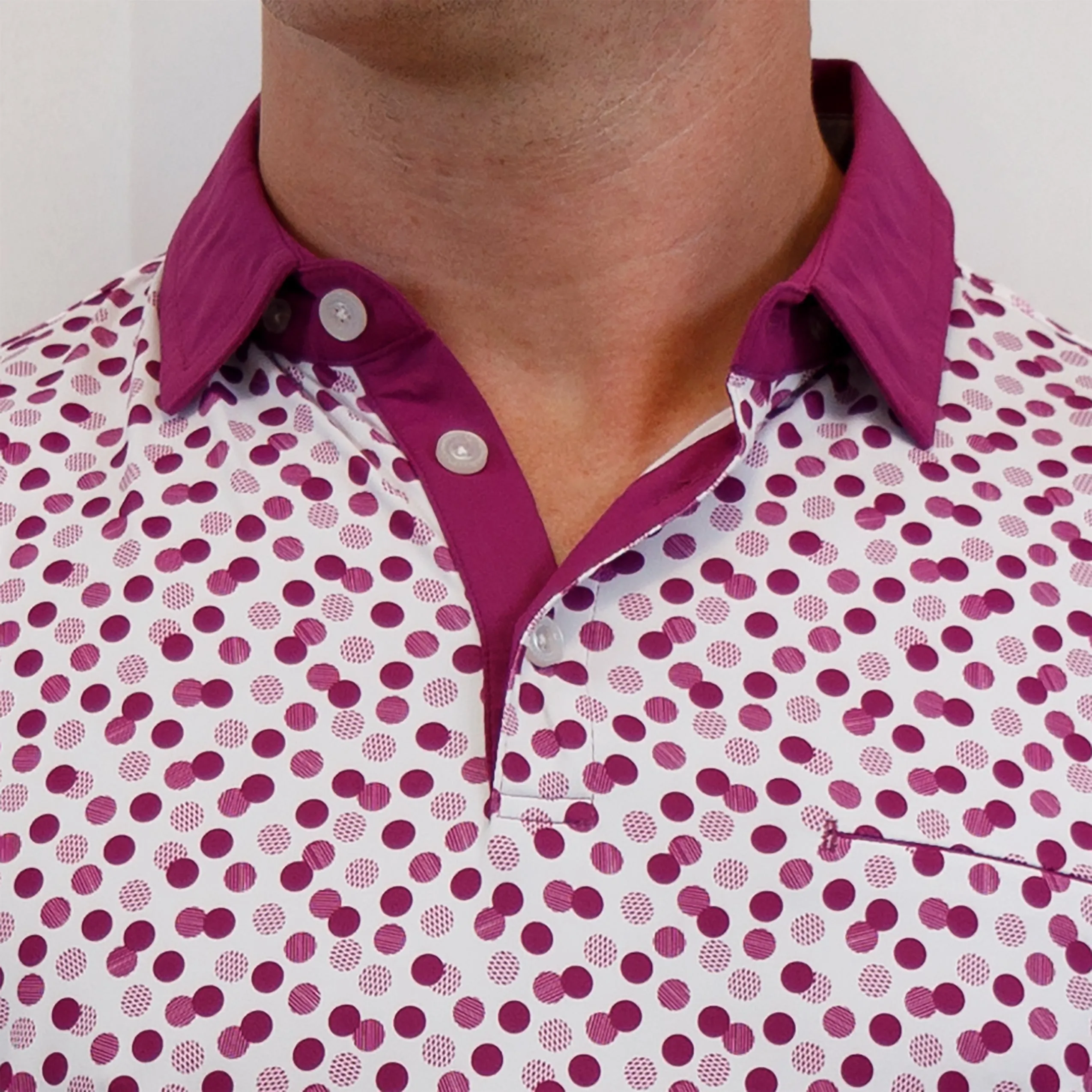 Cove Polo - White/Wild Aster