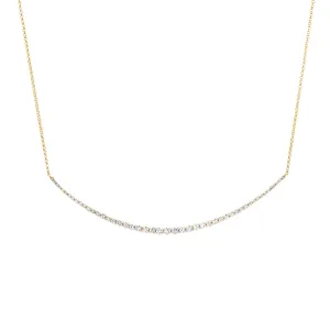 CURVE DIAMOND NECKLACE, 14kt GOLD