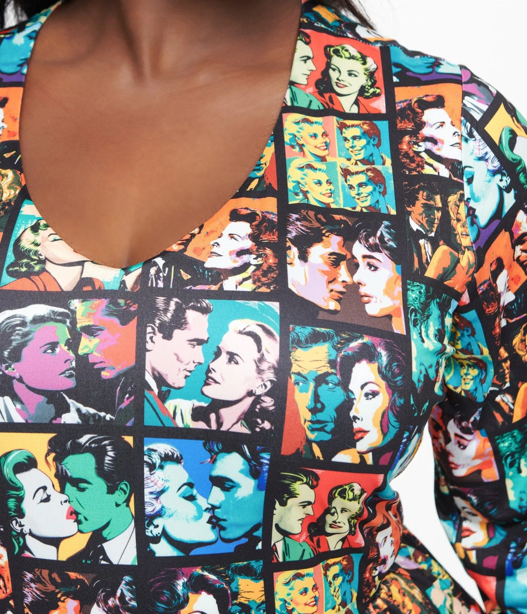 Dolly & Dotty 1950s Vintage Romance Print Billie Fit & Flare Dress