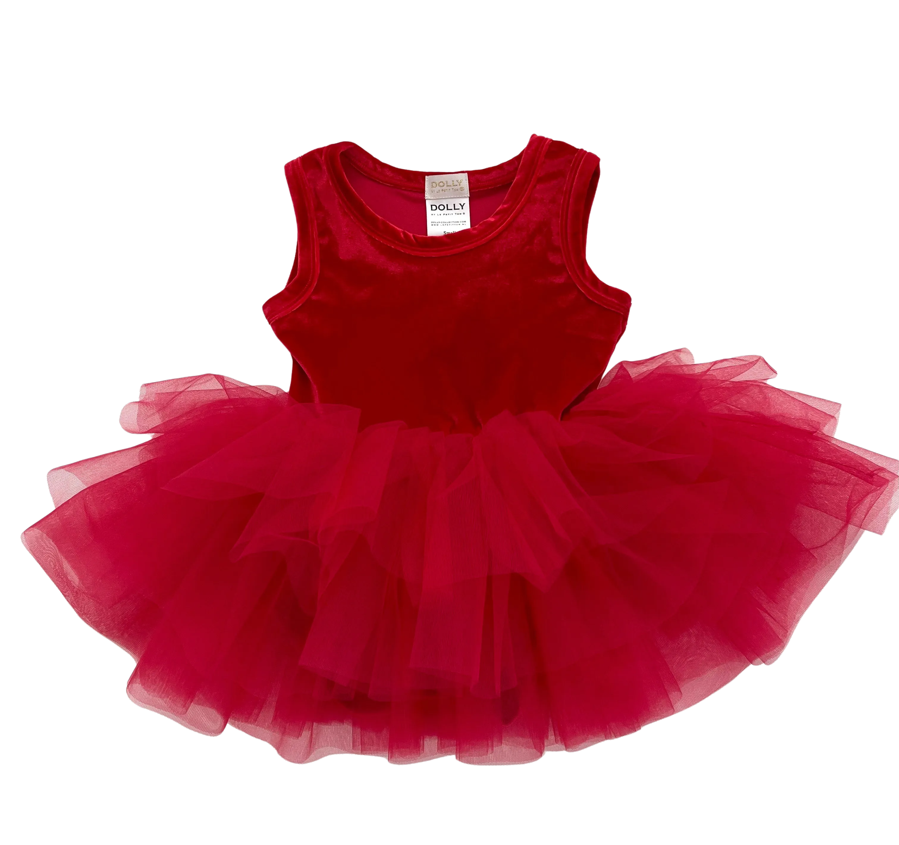 DOLLY TIMELESS VELVET TUTU DRESS red