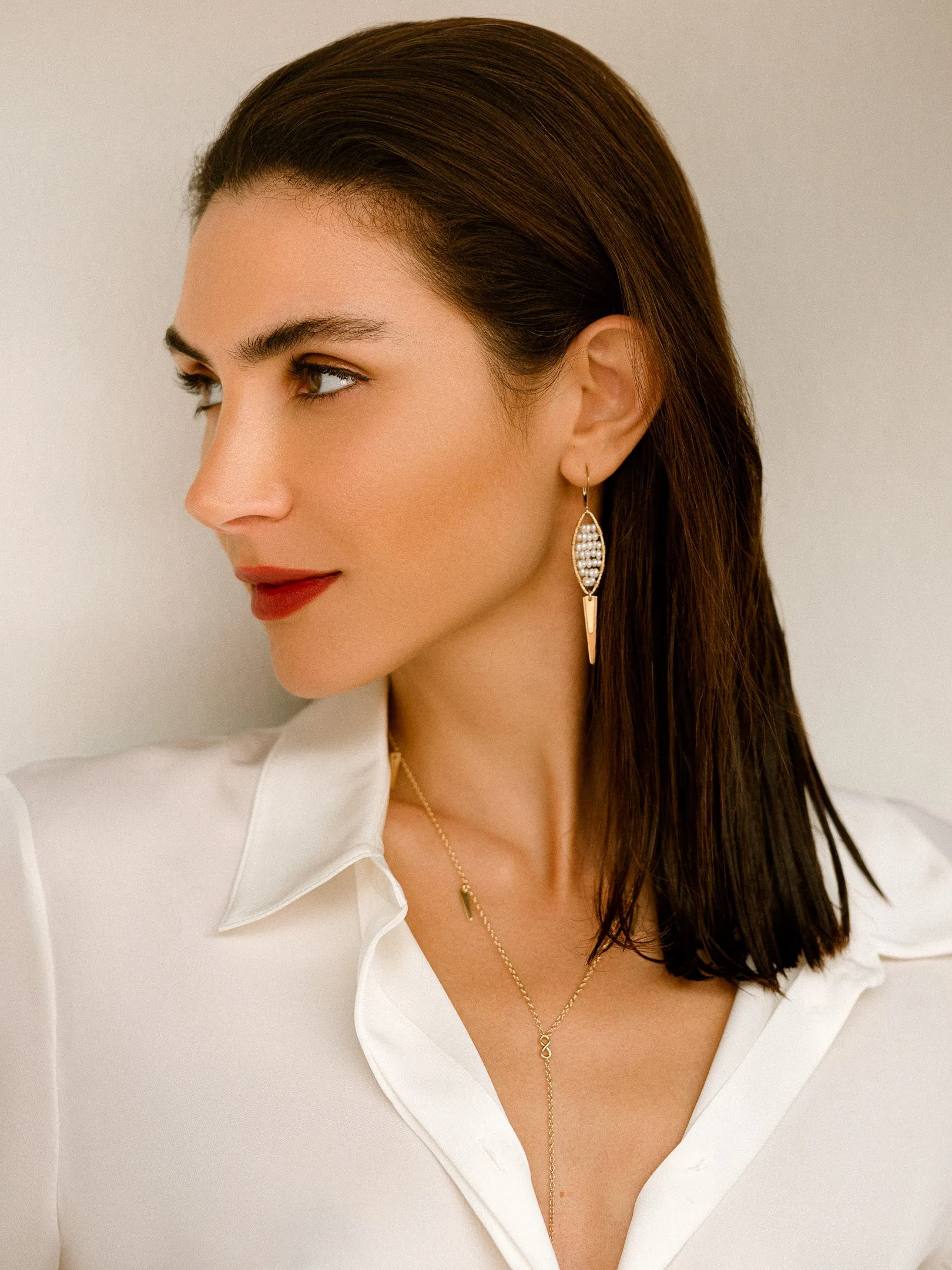 Dolphin Pearl Earring