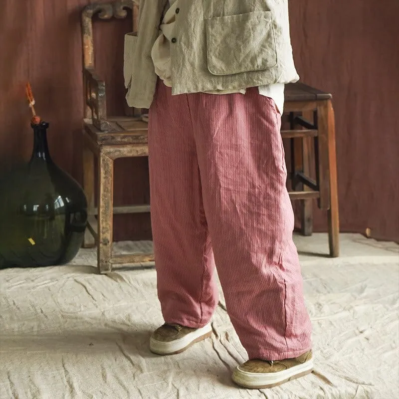 Elastic Waist Striped Harem Pants | Zen