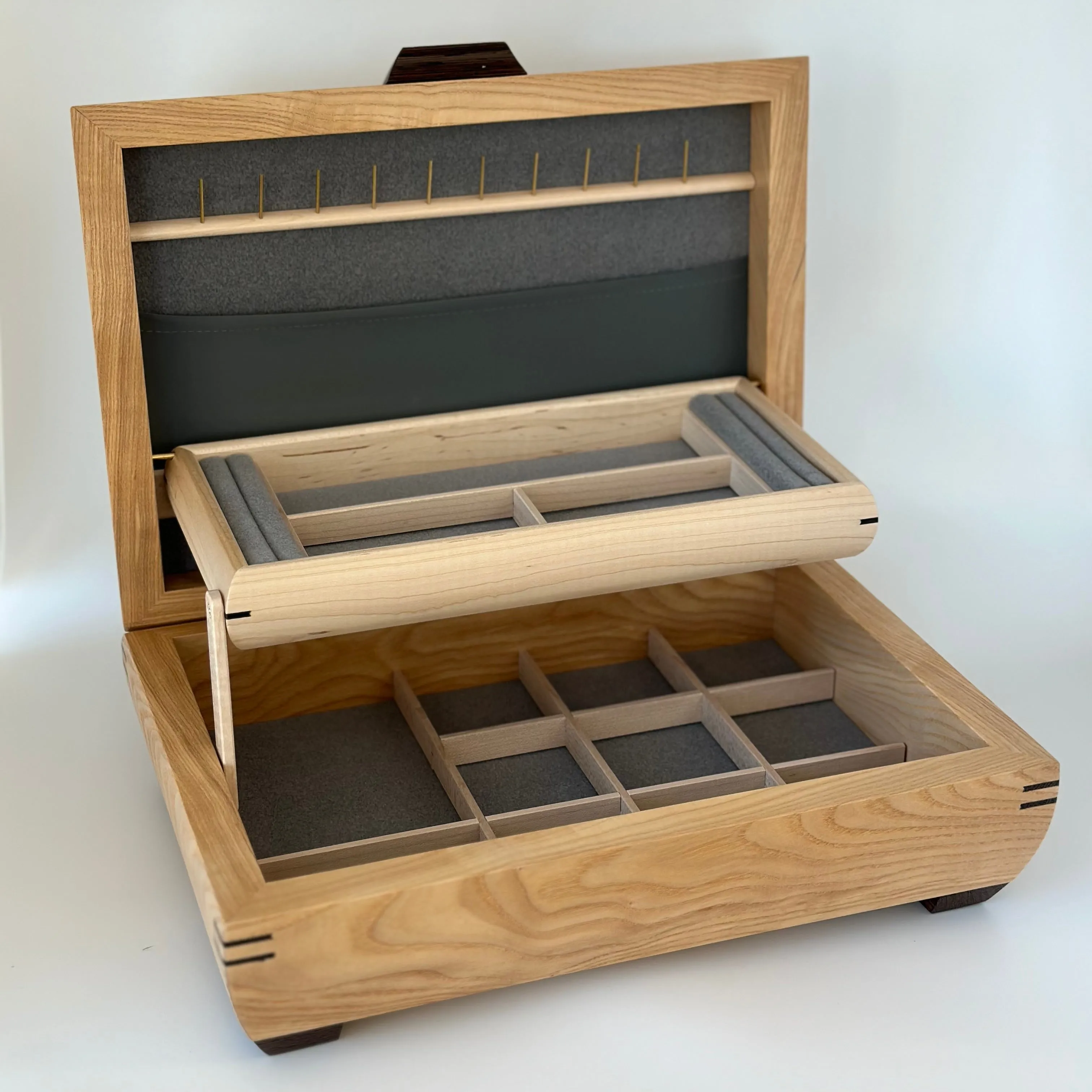 Elegance Large Jewelry Box - White Oak Edition