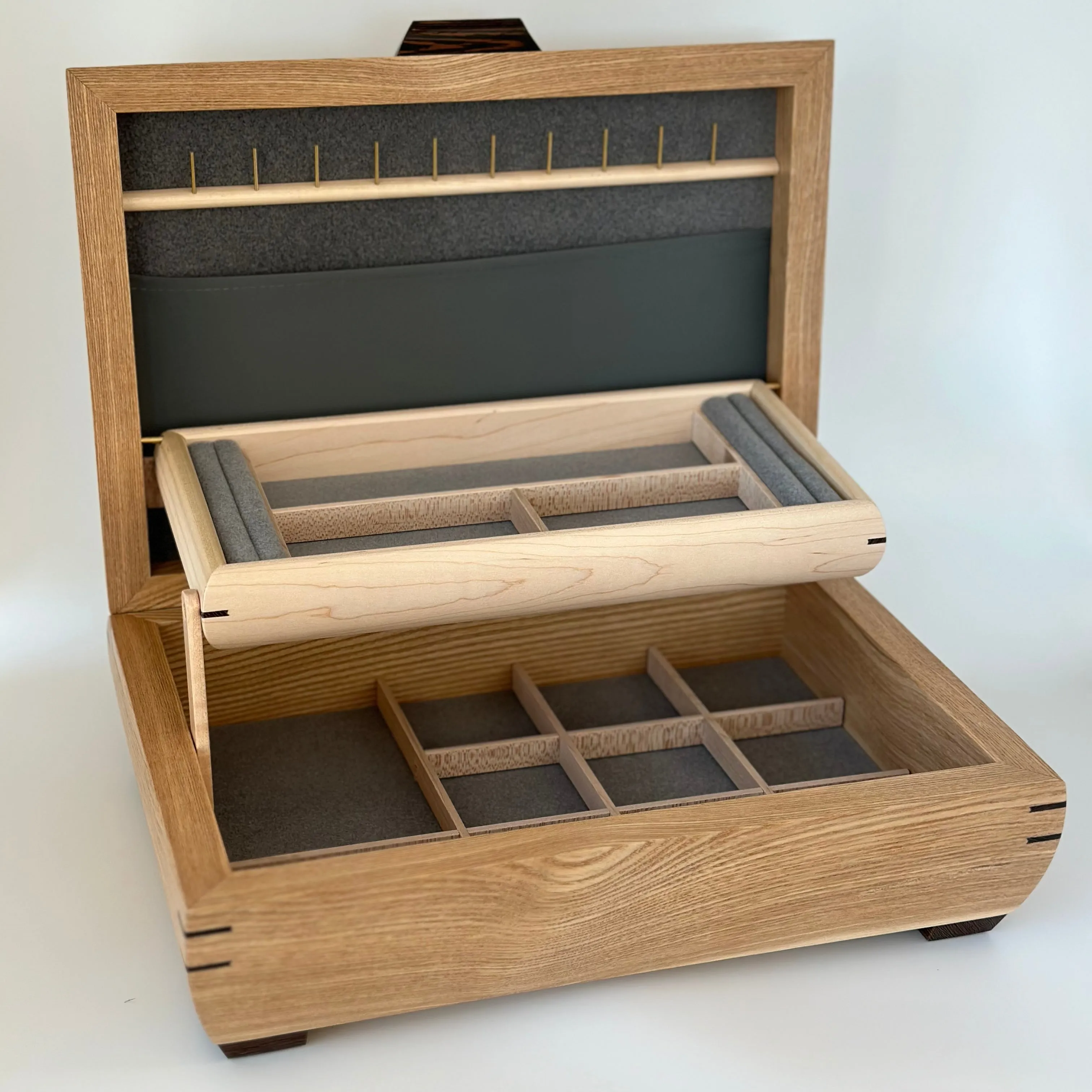 Elegance Large Jewelry Box - White Oak Edition