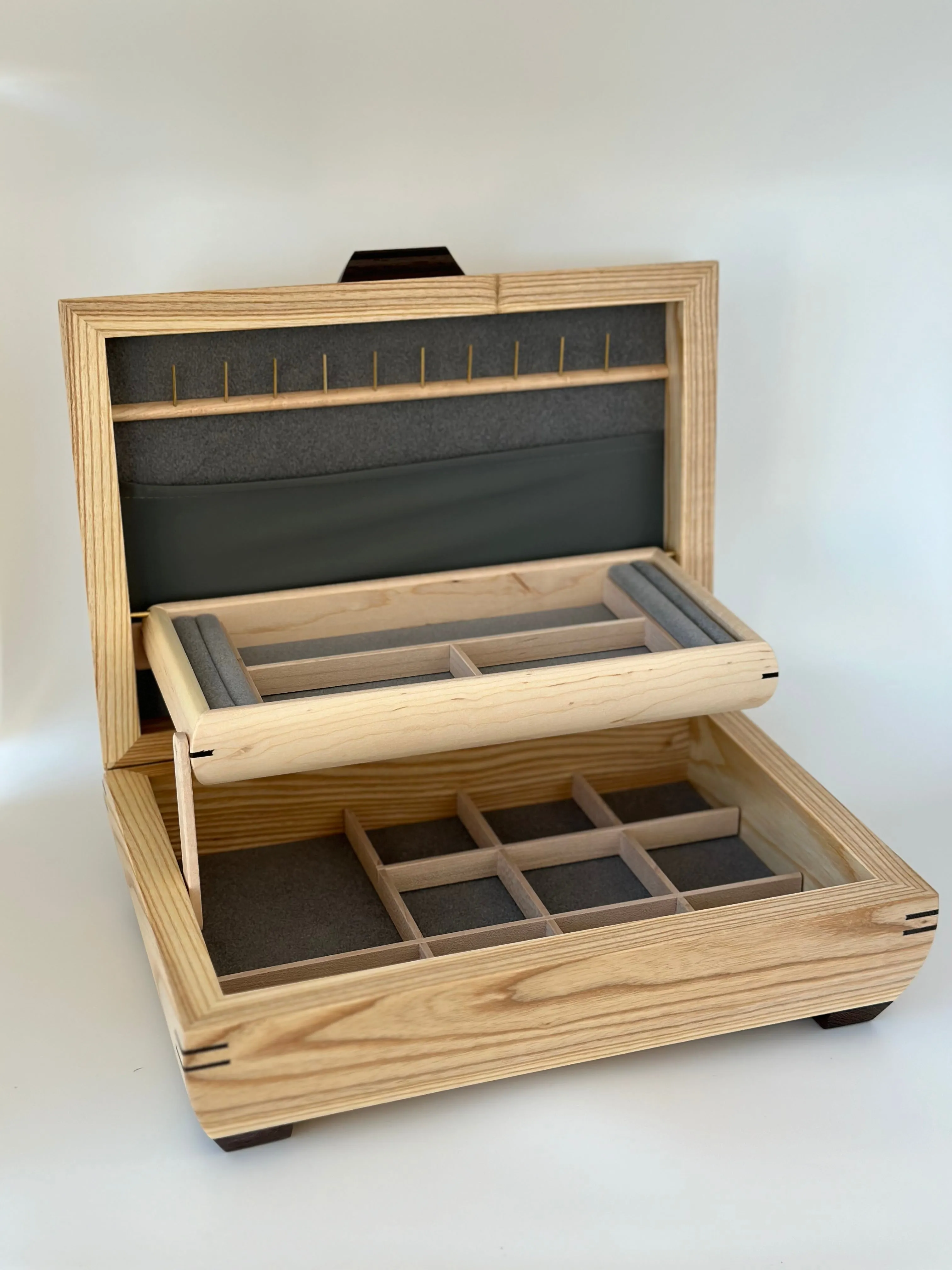 Elegance Large Jewelry Box - White Oak Edition