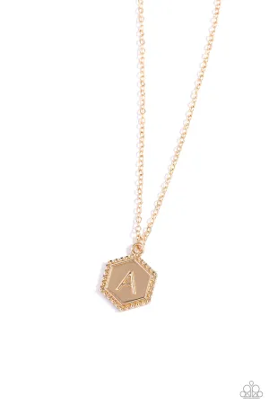 Emblematic Elegance - Gold - A Necklace