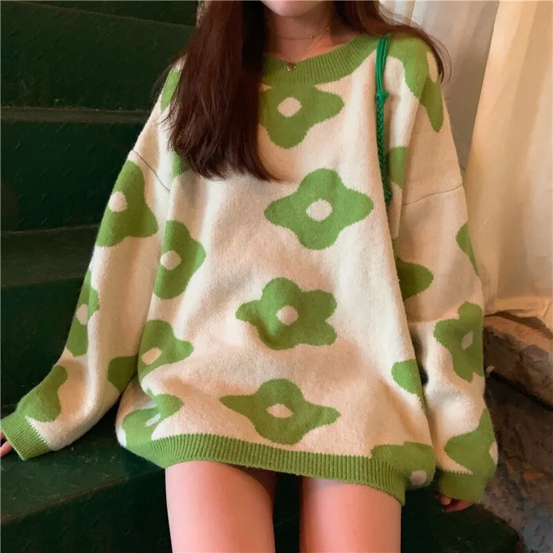 Flower Power Pullover Sweater