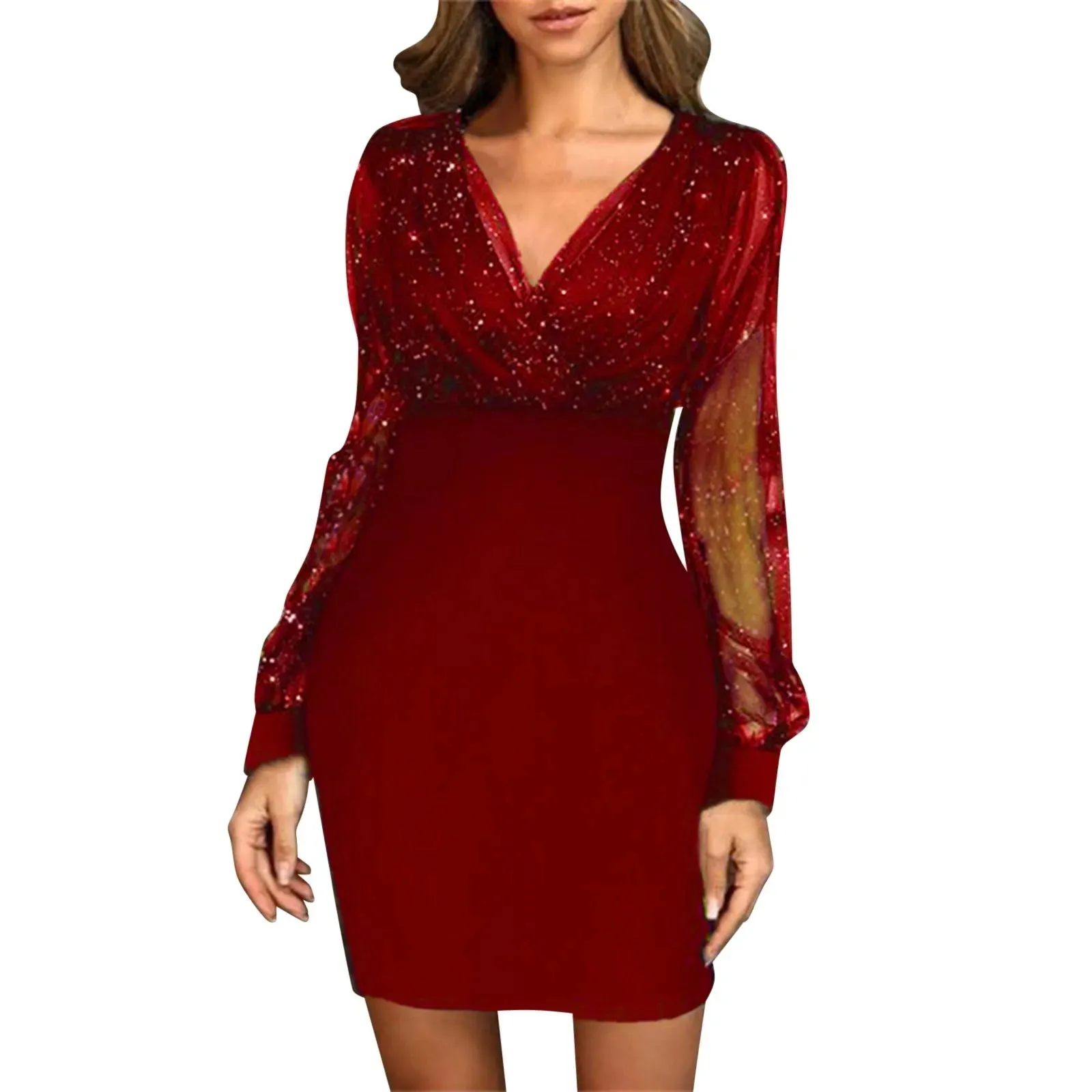 Formal Occas Autumn Slim Hip Waist Sexy Elegant Evening Black Skirt Casual Mesh Dress