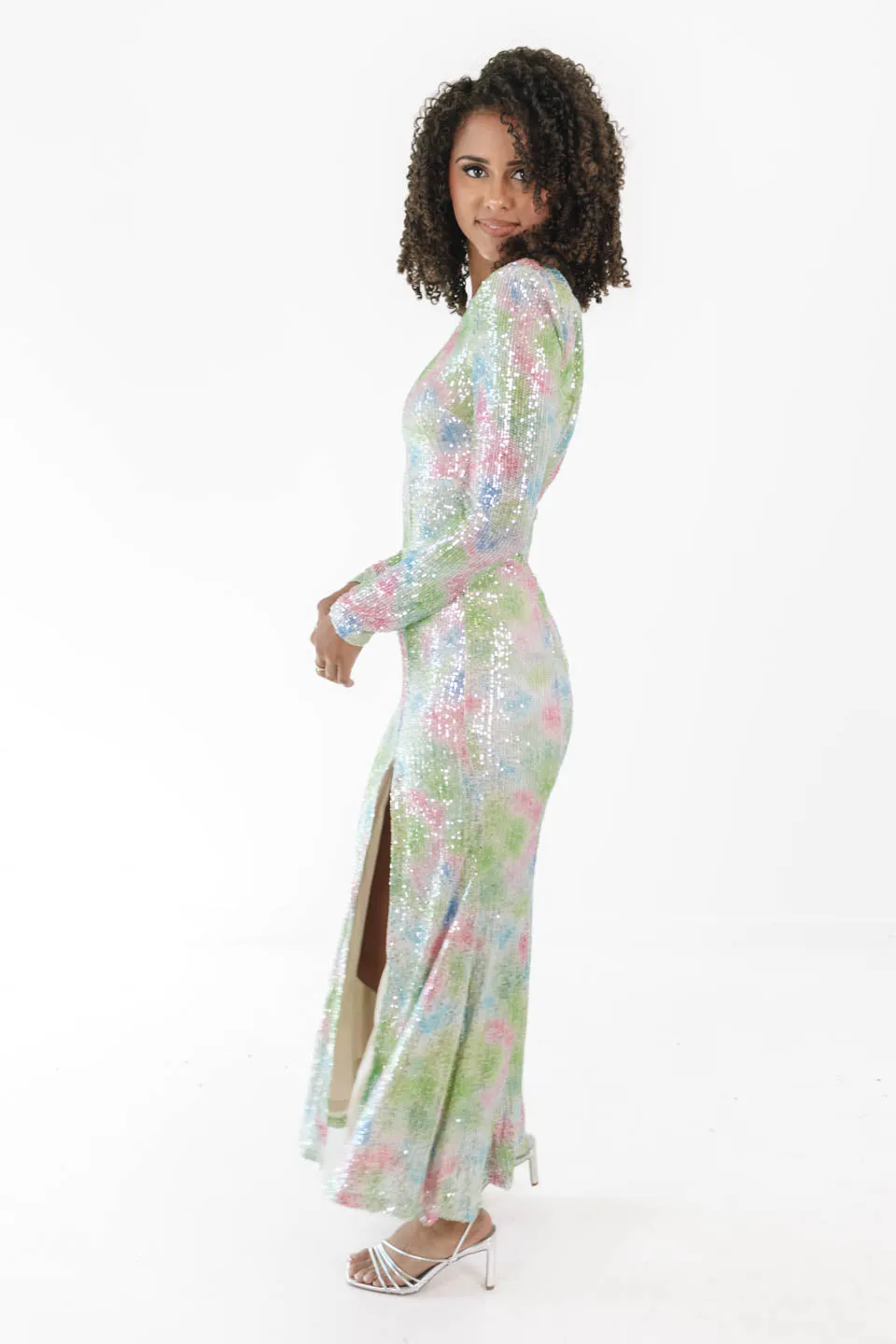 Fun And Formal Midi Dress - Multi
