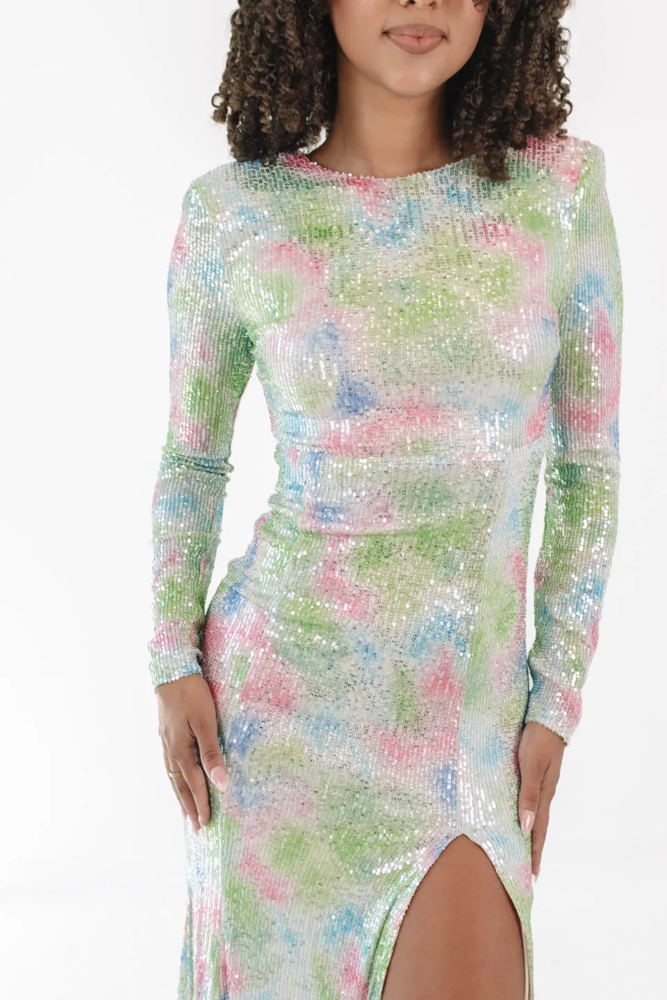 Fun And Formal Midi Dress - Multi