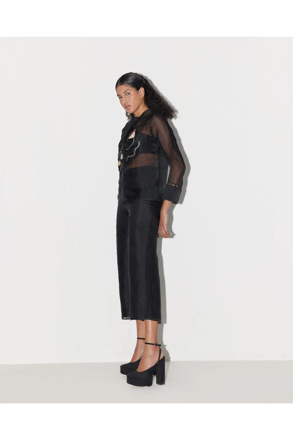HALF & FULL BLOOM CO-ORDS -BLACK
