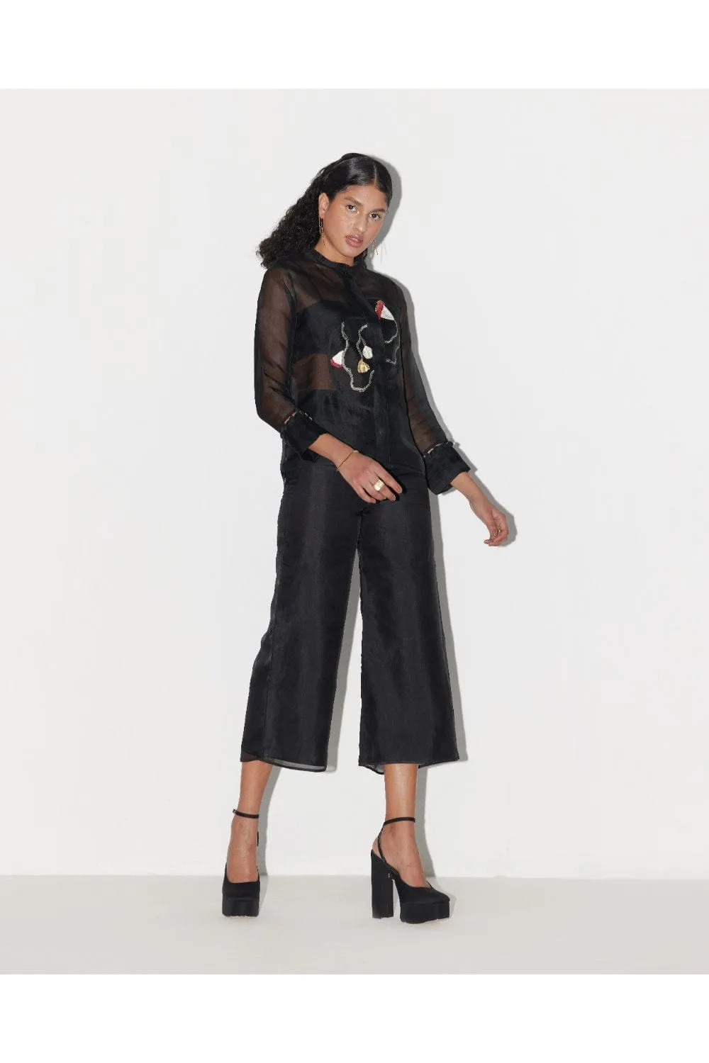 HALF & FULL BLOOM CO-ORDS -BLACK
