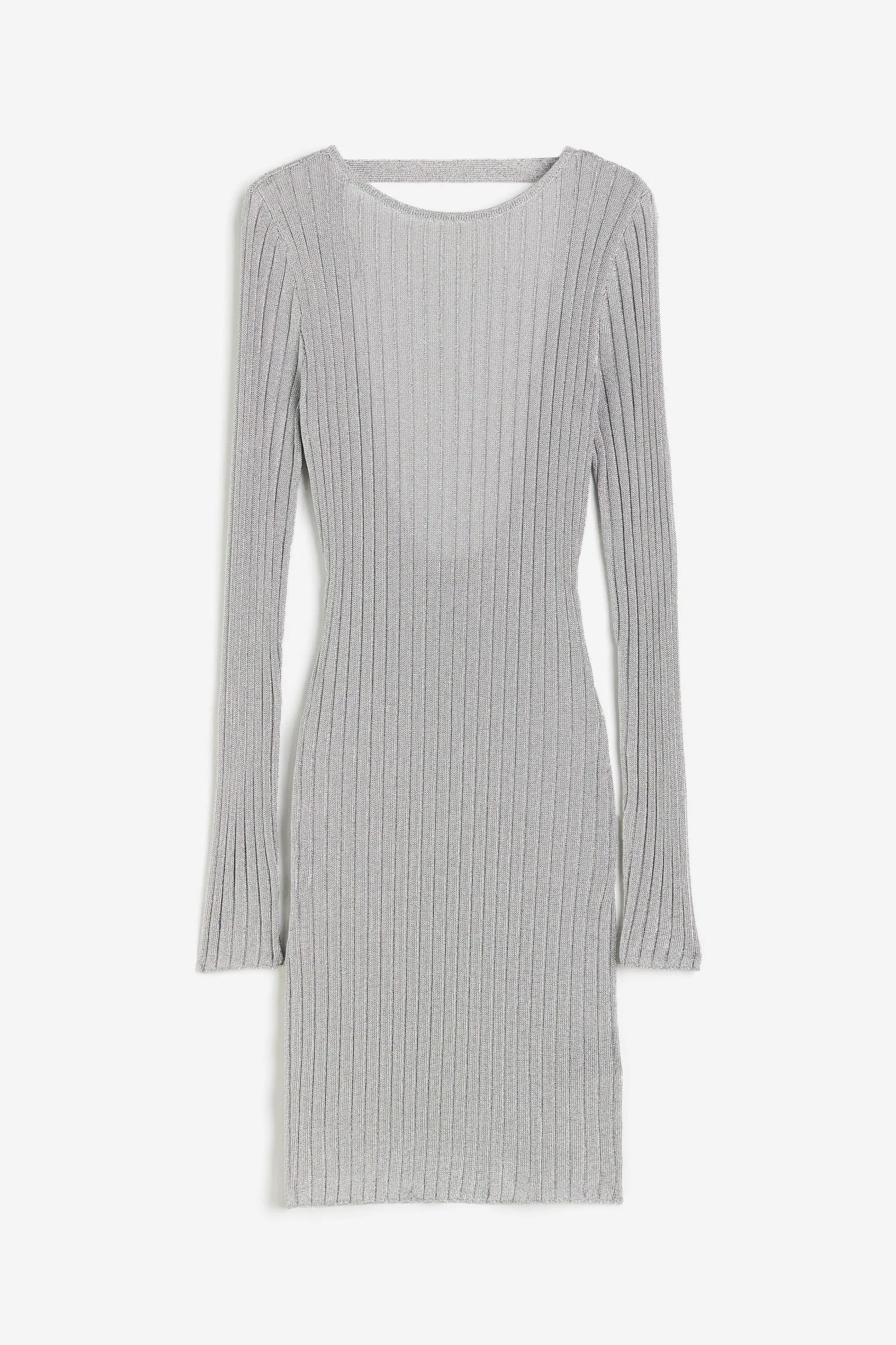 H&M Shimmery Open-back dress, silver
