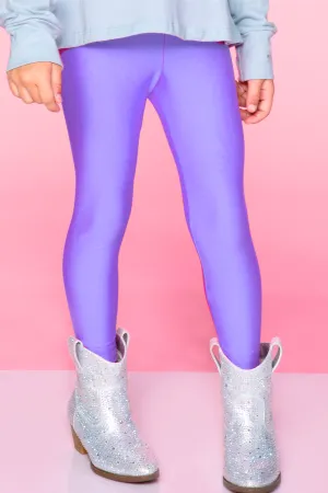 High Shine Long Legging - Purple Haze