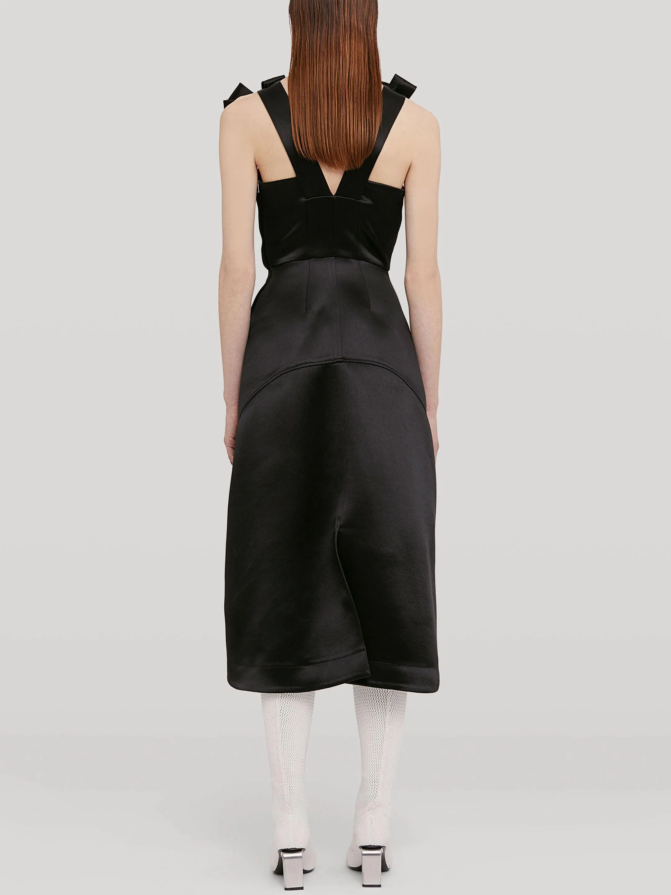 Jil Sander Black Satin Dress