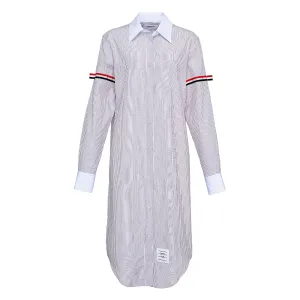 Knee Length Easy Fit Point Collar Dress