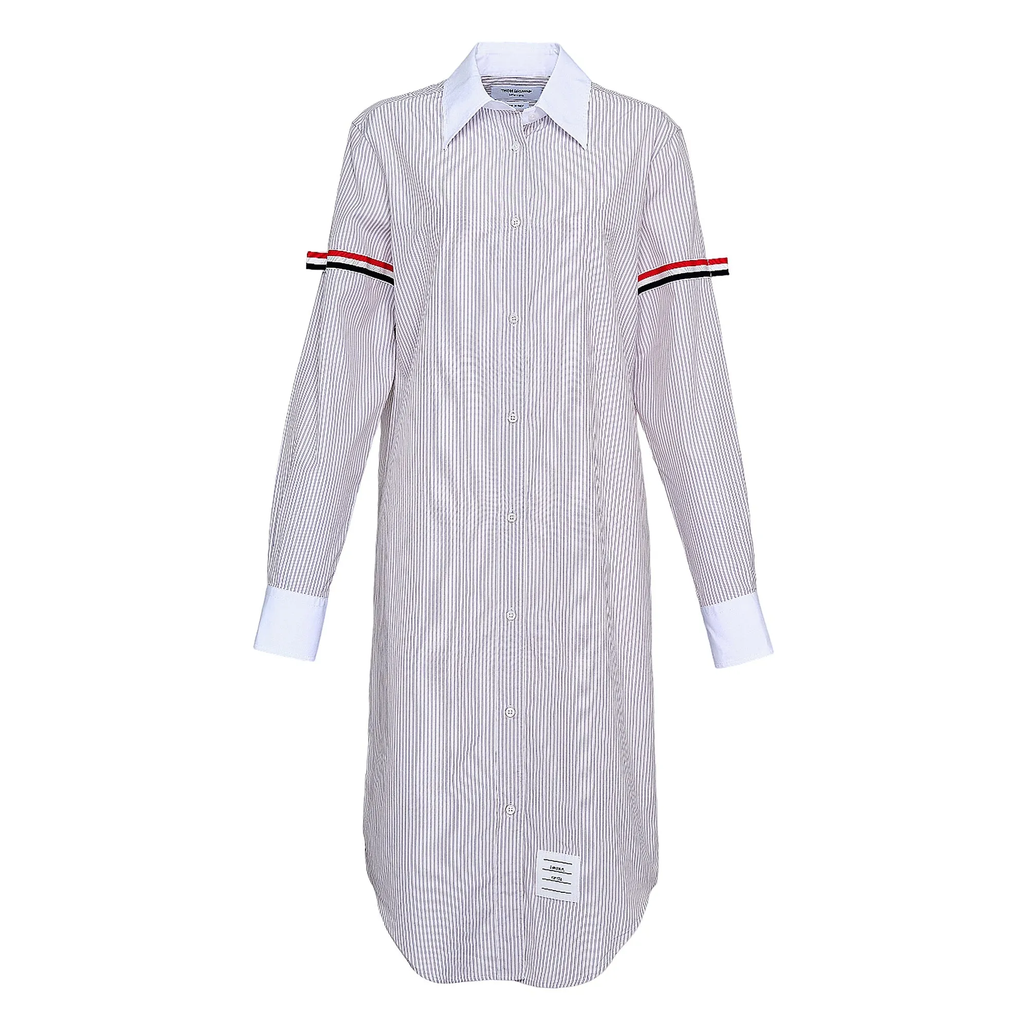 Knee Length Easy Fit Point Collar Dress