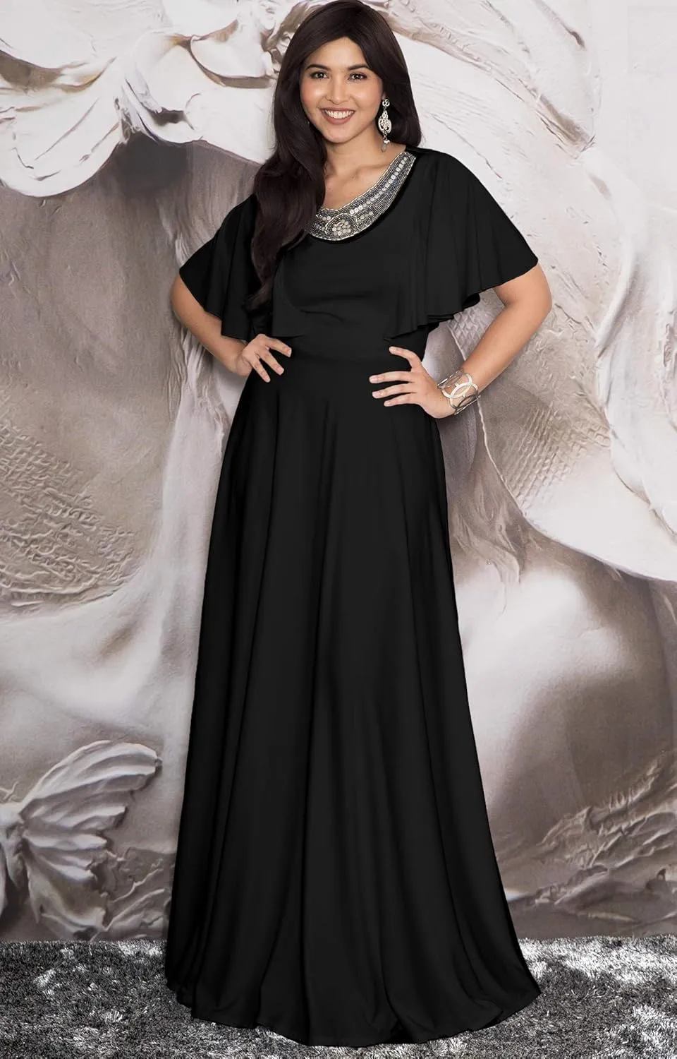 KOH KOH Womens Long Bridesmaid Wedding Guest Evening Cocktail Maxi Dress Gown