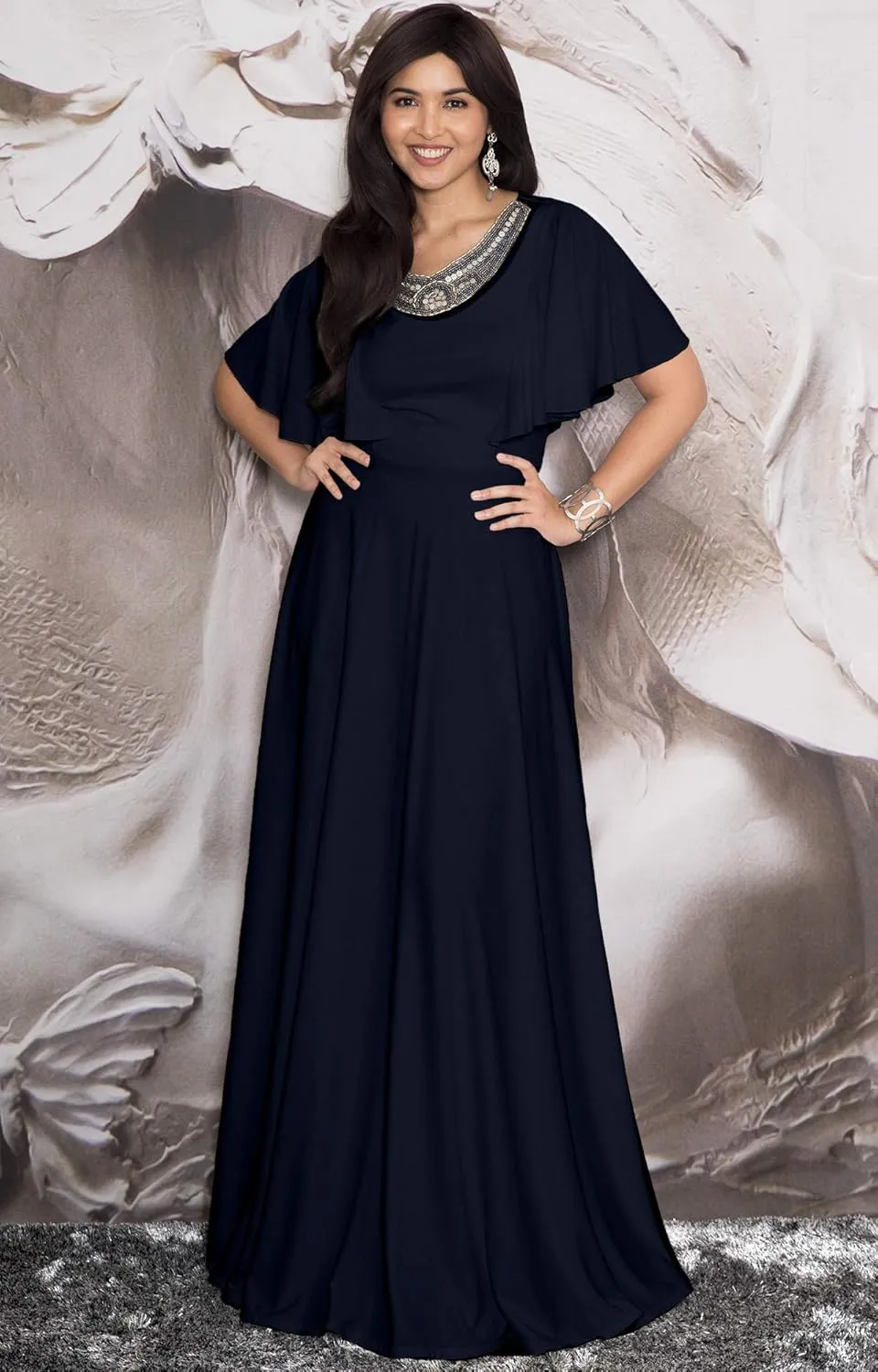 KOH KOH Womens Long Bridesmaid Wedding Guest Evening Cocktail Maxi Dress Gown