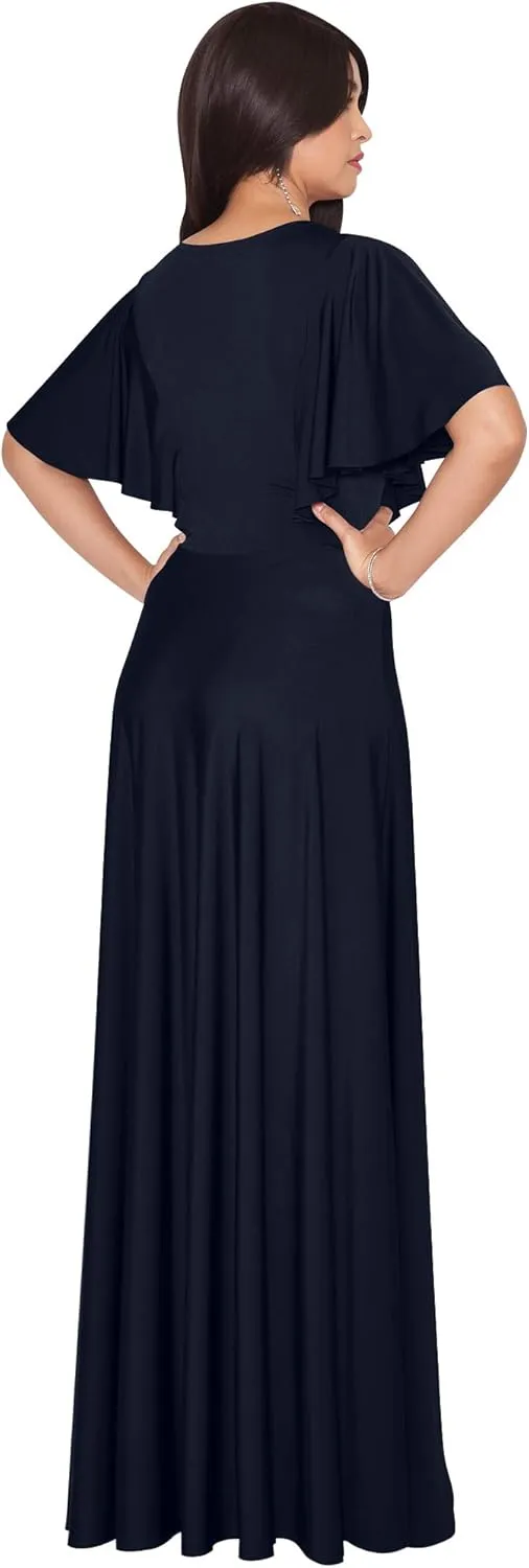 KOH KOH Womens Long Bridesmaid Wedding Guest Evening Cocktail Maxi Dress Gown