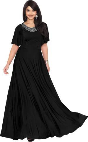 KOH KOH Womens Long Bridesmaid Wedding Guest Evening Cocktail Maxi Dress Gown