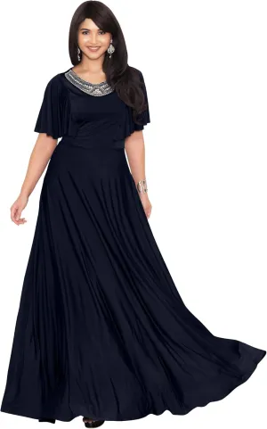 KOH KOH Womens Long Bridesmaid Wedding Guest Evening Cocktail Maxi Dress Gown