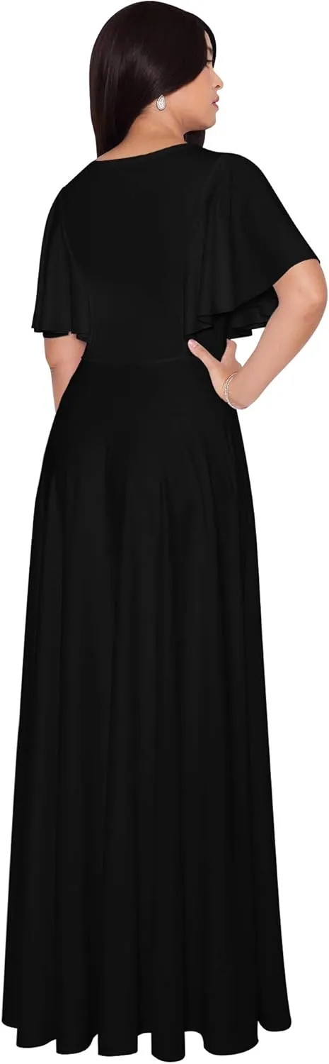 KOH KOH Womens Long Bridesmaid Wedding Guest Evening Cocktail Maxi Dress Gown