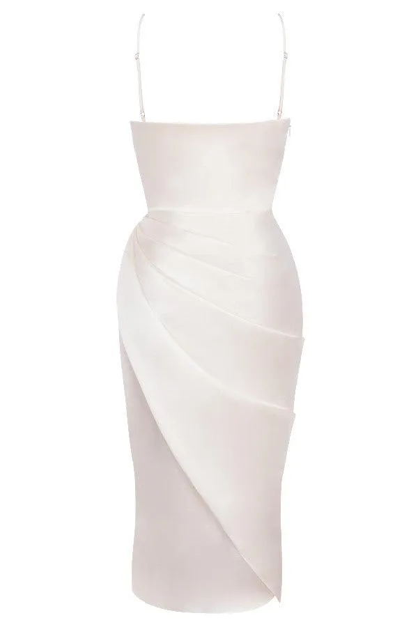 Luxora Women's Satin Corset Maxi Gown