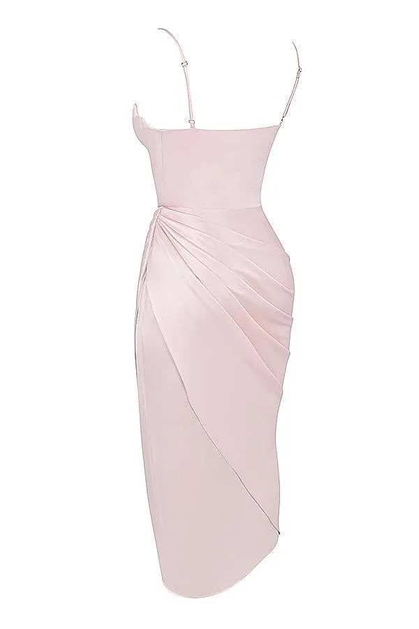 Luxora Women's Satin Corset Maxi Gown