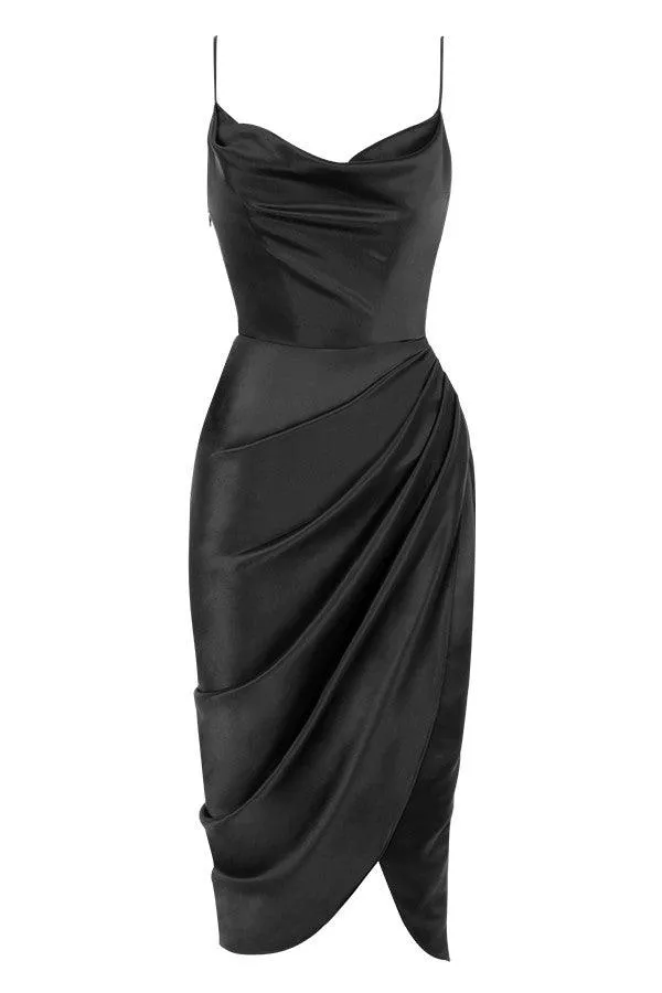 Luxora Women's Satin Corset Maxi Gown