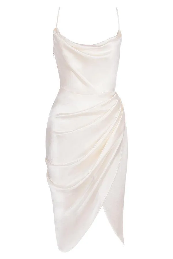 Luxora Women's Satin Corset Maxi Gown