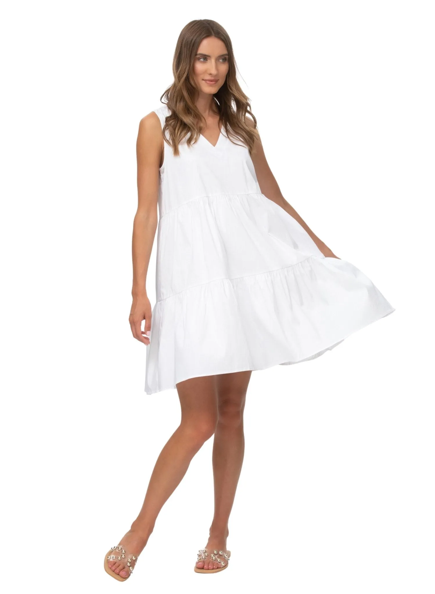 Melody Maternity Dress - Optical White
