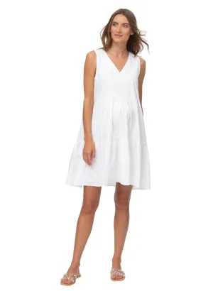 Melody Maternity Dress - Optical White