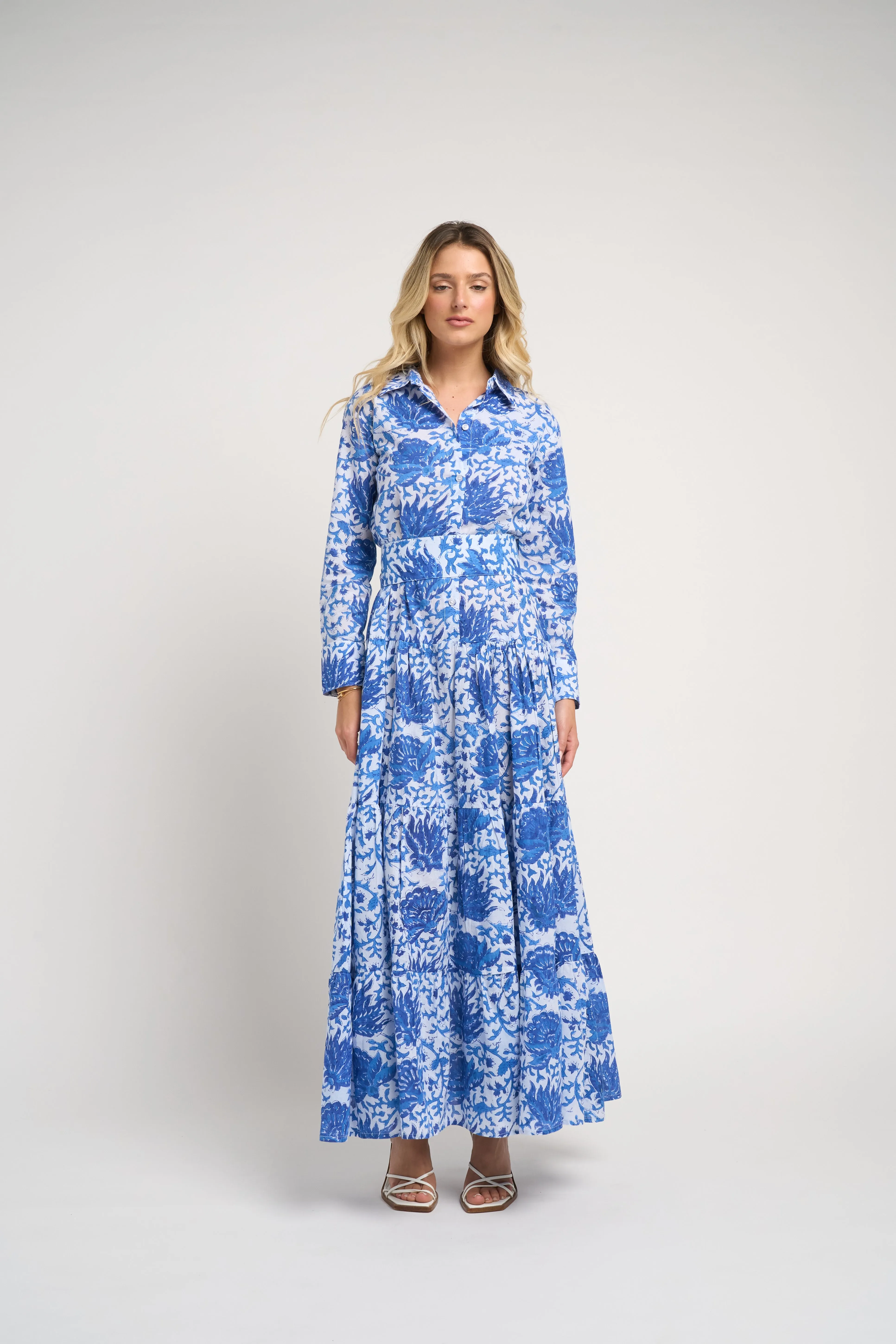Meredith Floral Dress Blue