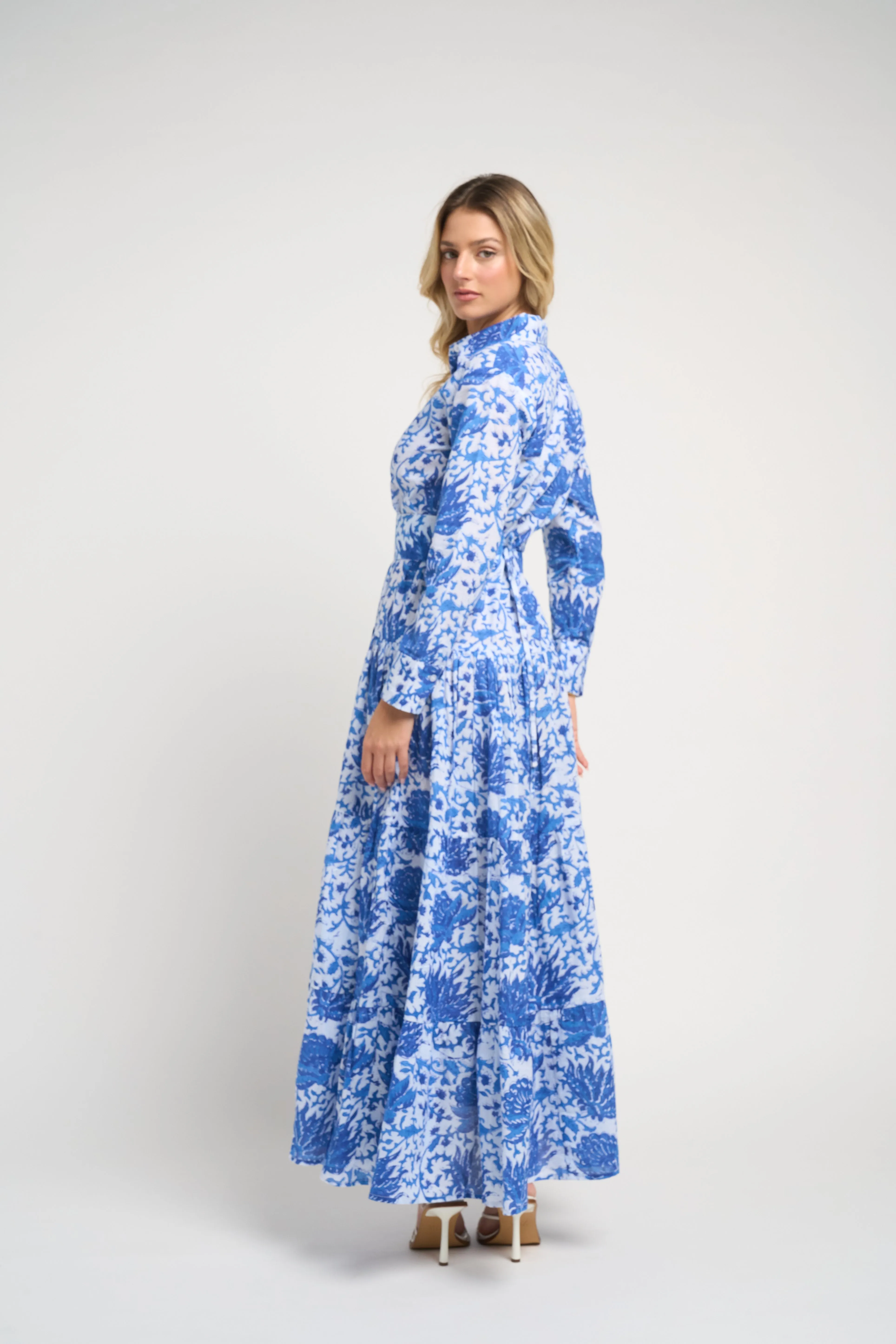 Meredith Floral Dress Blue