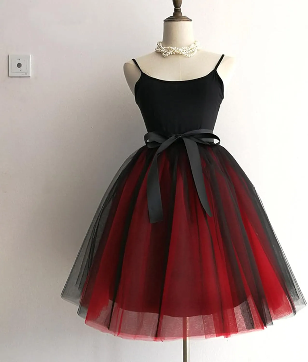 Midi Skirts for Women Womens Puffy Ballet Skirts Tutu Skirt Pleated Skirt Layer Mesh Skirt High Waist A-line